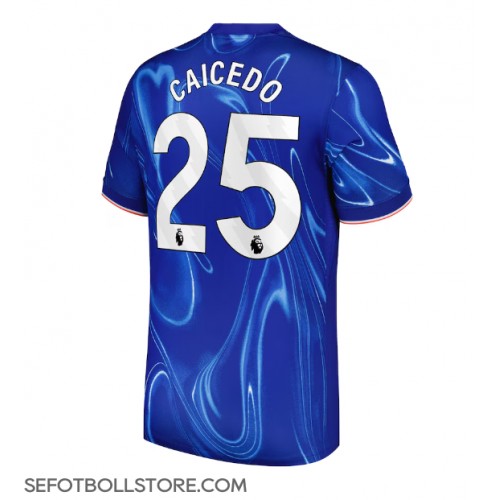 Chelsea Moises Caicedo #25 Replika Hemmatröja 2024-25 Kortärmad